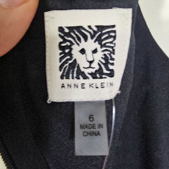 Anne Klein Polka Dot Sleeveless Jumpsuit Sz 6 Wide Leg Flowy Stretch Office - Picture 9 of 12